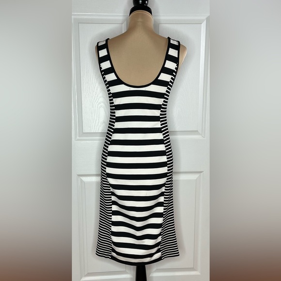 Sanctuary Black and White Striped Midi Dress - Picture 4 of 11